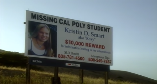 Billboard advertising Kristin Smart's disappearance