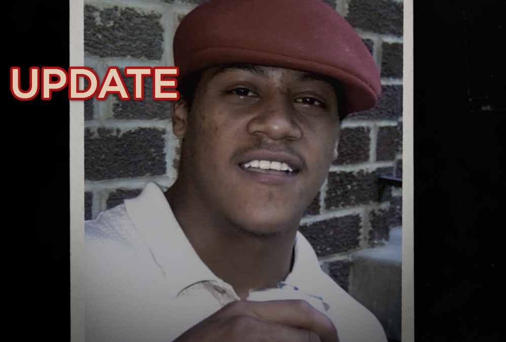 Alonzo in red hat and white polo shirt smiling, text: update
