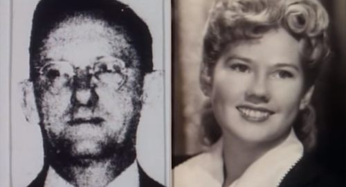 Black and white images, man on the left, woman on the right