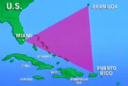 A map of the Bermuda Triangle.