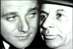 Close up photos of Bugsy Siegel and Meyer Lansky