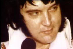 Close up photo of Elvis Presley