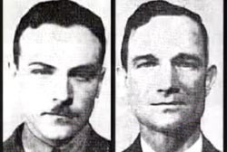 Two headshots of the ghost blimp's pilots.