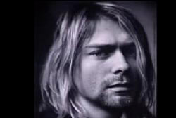 A close up of Kurt Cobain.