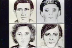 Four police sketches of other suspects.