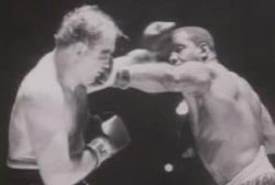 Sonny Liston is punching Chuck Wepner in the face.