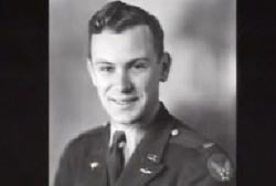 Ken Palmer, as a young man in a lieutenant's uniform.