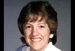 A young woman with short brown hair, Kristi Krebs.