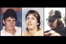 Three different photos of three of the crew: Billy Joe, Keith and Richard. They are all young caucasian men.