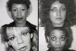 4 female victims of the ohio serial killer. Two caucasian prostitutes and two african american prostitutes