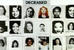 A photo line up of 18 victims of the Green River Killer