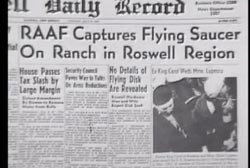 News Article titled 'RAAF Captures Flying Saucer On Ranch in Roswell Region'