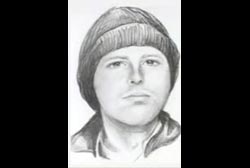Police sketch of a caucasian male with a beanie on