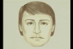 Polce sketch of caucasian male with medium length hair