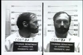 Front and side profile mug shot of a bearded Timothy Coombs