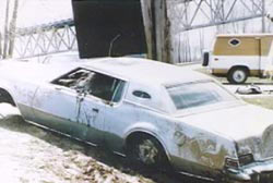 A broken-down car pulled out of the Missouri River